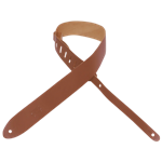 Levy'S Walnut Leather Guitar Strap