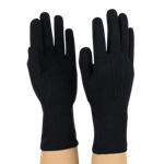 Long Wristed Cotton Glove Black - Small