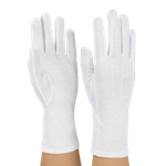 Long Wristed Cotton Glove White - Large