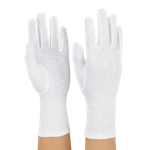 Long Wristed Cotton Glove White - Med.