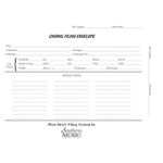 Choral Filing Envelope