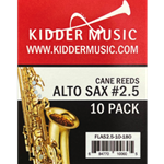 Kidder Music Service 10-Pack Alto Sax Reeds #2.5