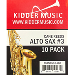 Kidder Music Service 10-Pack Alto Sax Reeds #3