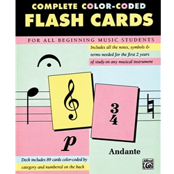 Complete Color-Coded Flash Cards for All Beginning Music Students