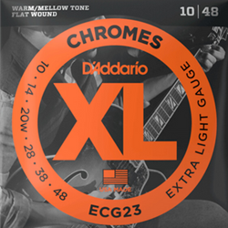 D'Addario Ecg23 Chrome Flat Wound Guitar Strings