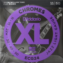 D'Addario Xl Chrome Flat Wound Jazz Light