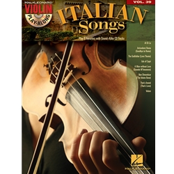 Italian Songs: Violin Play-Along Volume 39