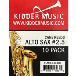 Kidder Music Service 10-Pack Alto Sax Reeds #2.5