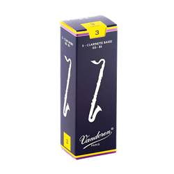 Vandoren Bass Clarinet Reeds #3  5 Pack